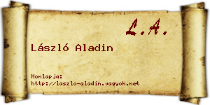 László Aladin névjegykártya